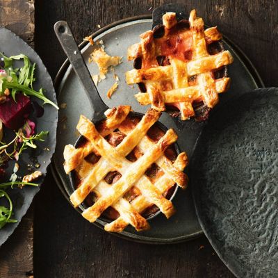 Sausage & Baked Bean Pot Pies