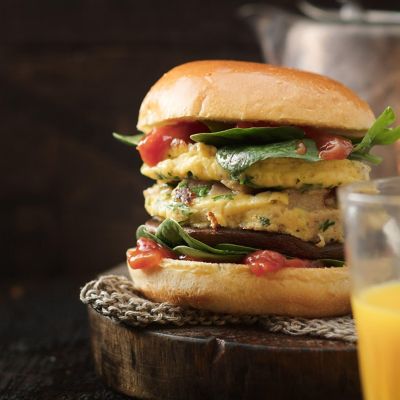 Sausage & Egg Burger Stack