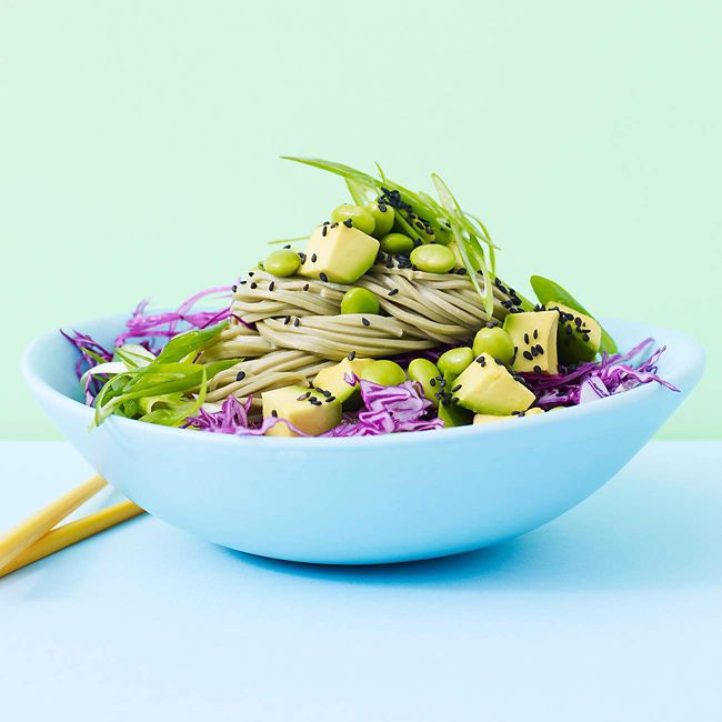 Avocado And Soba Noodle 'Stir-Fry' With Peanut Dressing