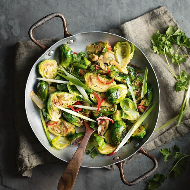 Brussels Sprouts with Kimchi