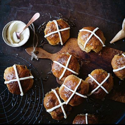 Carrot & Sultana Hot Cross Buns
