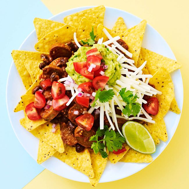 Loaded Sausage Nachos