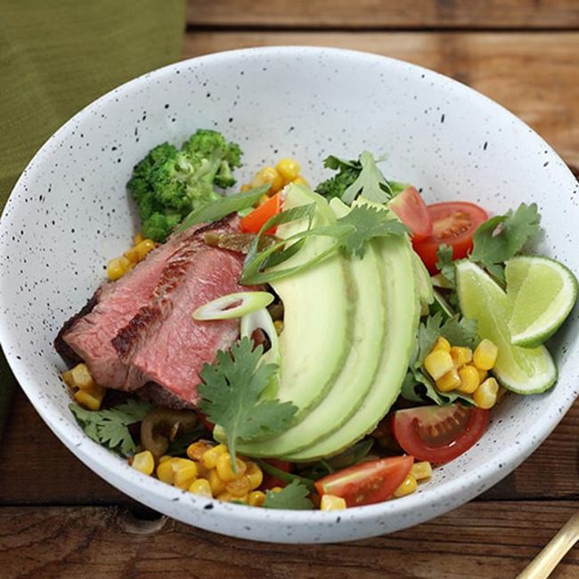 Mexican Bowl With Beef And Jalapeño Salsa