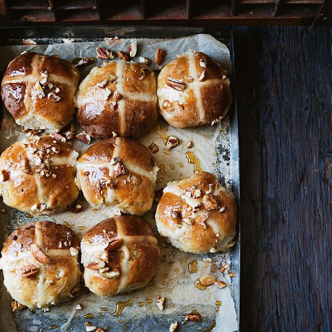 Pear & Pecan Buns With Maple Glaze