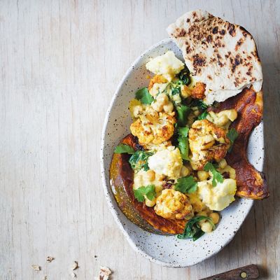 Roast Cauliflower, Chickpea & Paneer Curry
