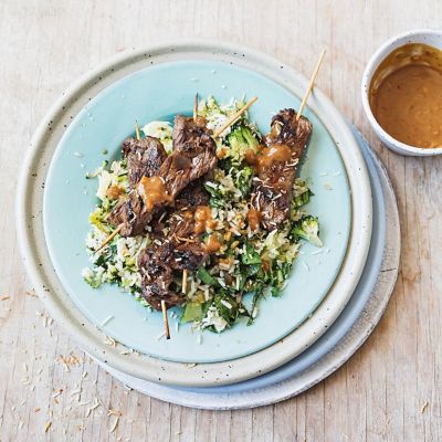 Satay Beef with Broccoli Fried Rice