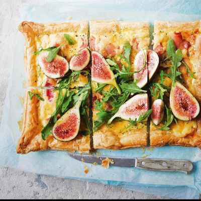 Smoked Cheddar, Fig & Pancetta Tart