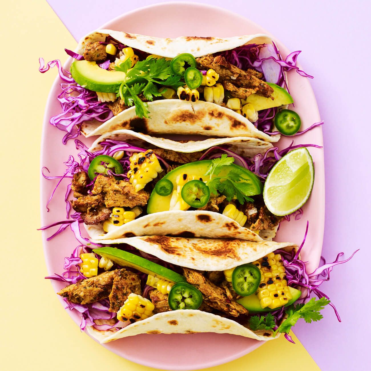 Vegan chick'n tacos