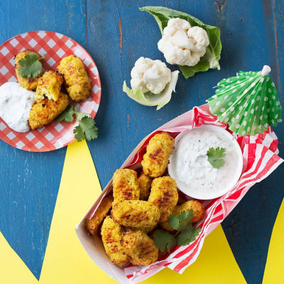 Cauliflower Nuggets With Yoghurt Dipping Sauce