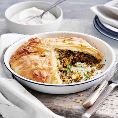 Moroccan Beef, Pumpkin & Couscous Filo Pie