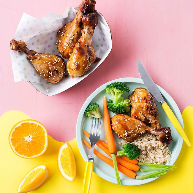Orange And Honey Baked Chicken Drumsticks
