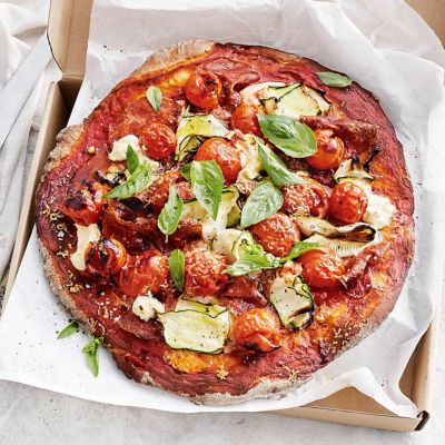 Salami, Ricotta & Zucchini Pizzas