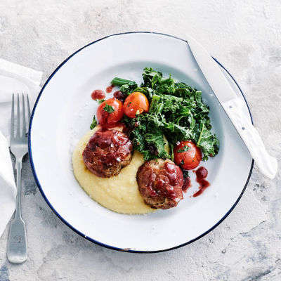 Saltimbocca Meatloaves With Creamy Polenta