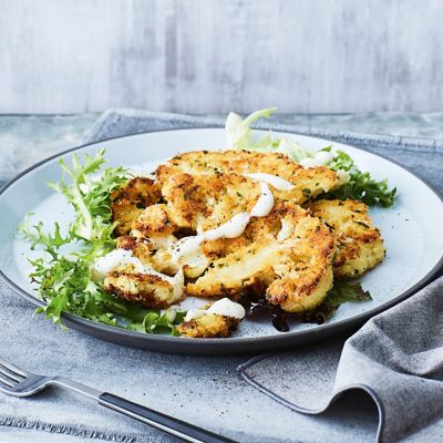 Cauliflower Schnitzel With Vegan Mayo