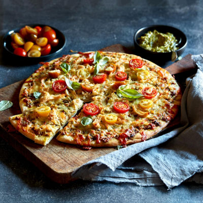 Chicken & Pesto Pizza In 3 Easy Steps