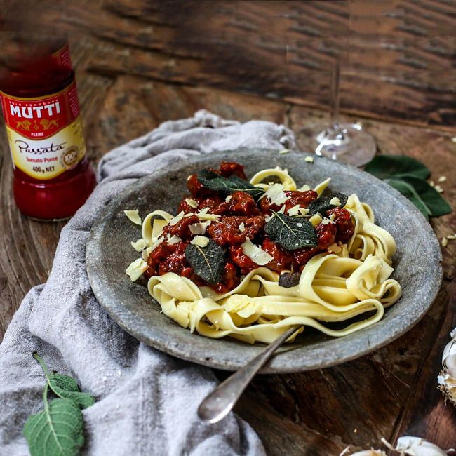 Italian Sausage And Sage Fettuccine