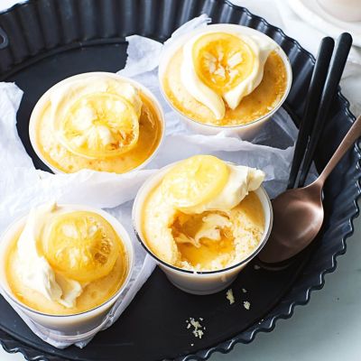 Lemon Coconut Puddings