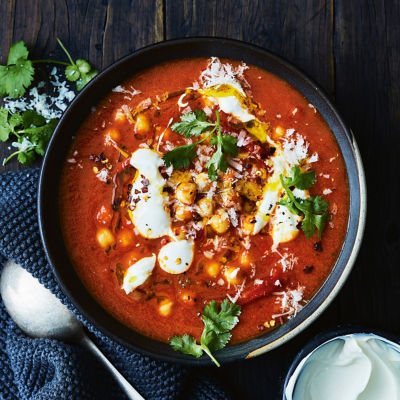 Spiced Chickpea & Tomato Soup