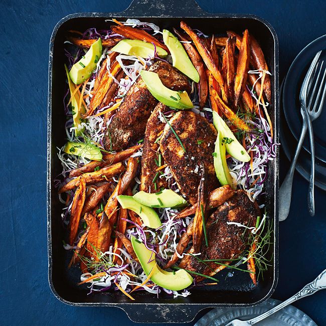 Cajun Chicken With Cheat's Winter Slaw