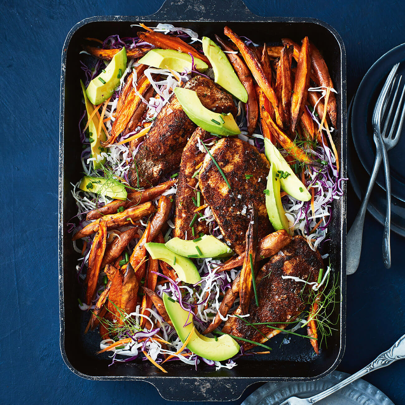 Cajun Chicken With Cheat's Winter Slaw