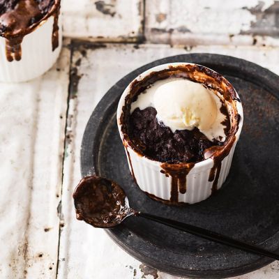 Choc Caramel Centred Self-Saucing Puddings