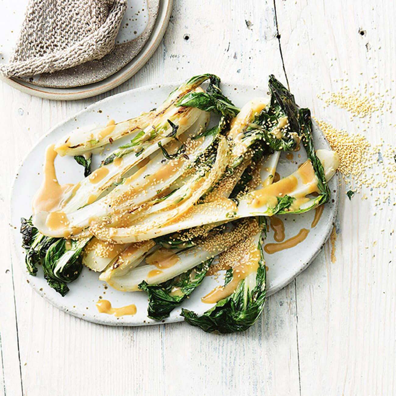 Wok-Tossed Bok Choy with Ginger & Miso