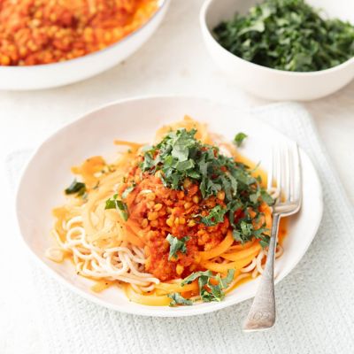 15-Minute Vegan Lentil Bolognese