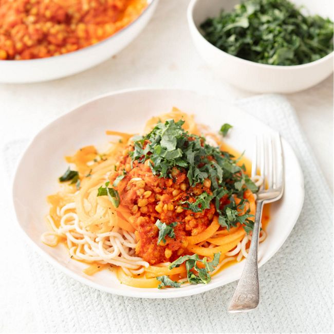 15-Minute Vegan Lentil Bolognese