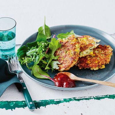 25-Minute Zucchini & Chicken Fritters
