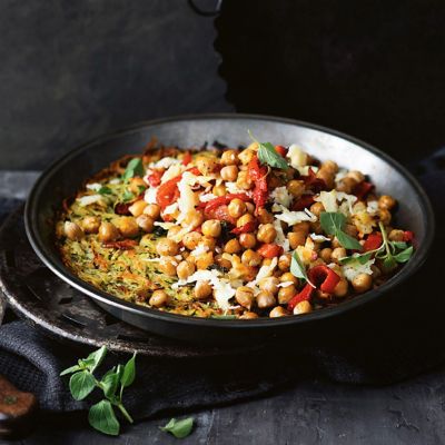 Baked Rosti With Chickpea & Capsicum