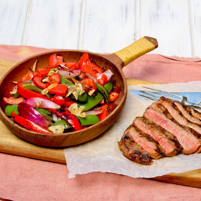 BBQ Steak with Capsicum & Tomato Relish