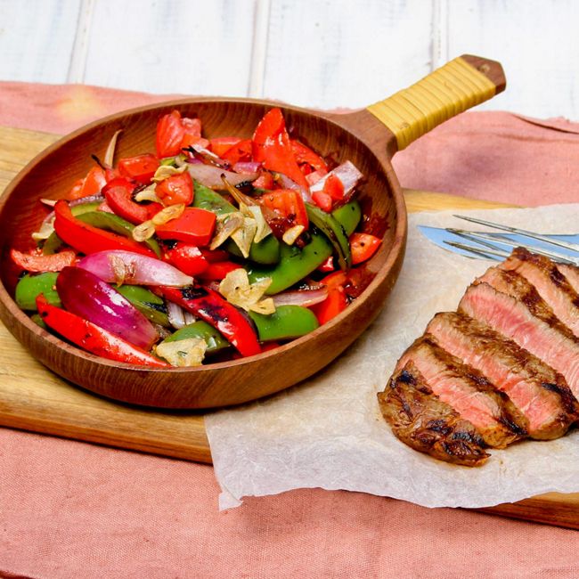 BBQ Steak with Capsicum & Tomato Relish