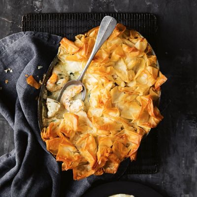 Fish, Prawn & Fennel Filo Pie