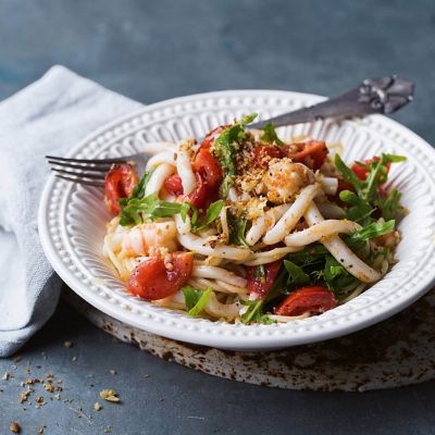 Seafood Pasta With Lemon Crumbs