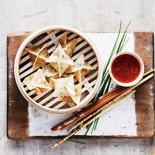 Spicy Tofu & Spinach Dumplings
