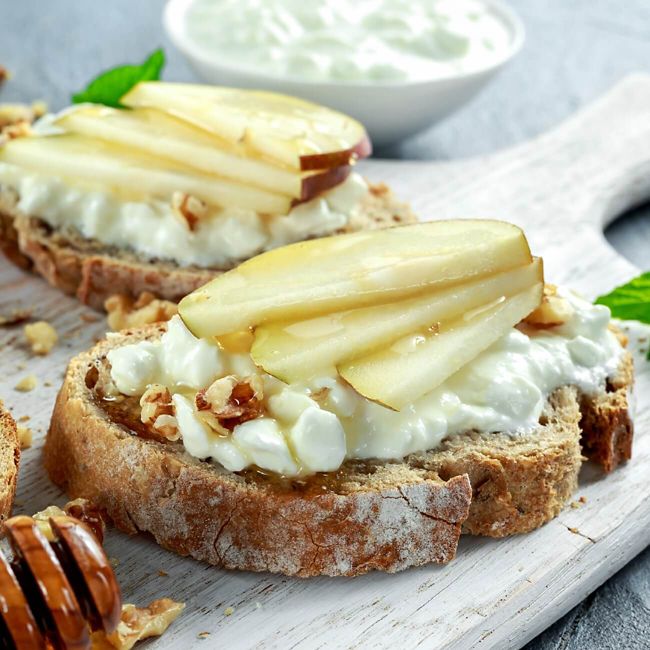 Breakfast Bruschetta With Cottage Cheese