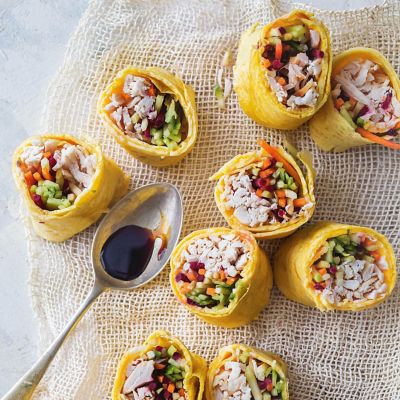 Chicken & Salad Omelette Rolls