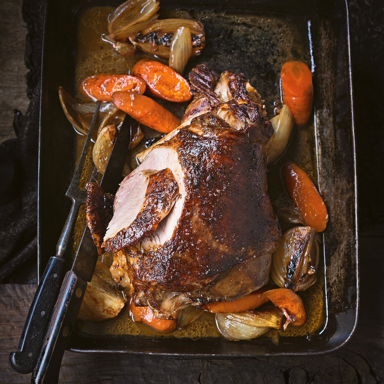 Coffee-Basted Lamb Roast