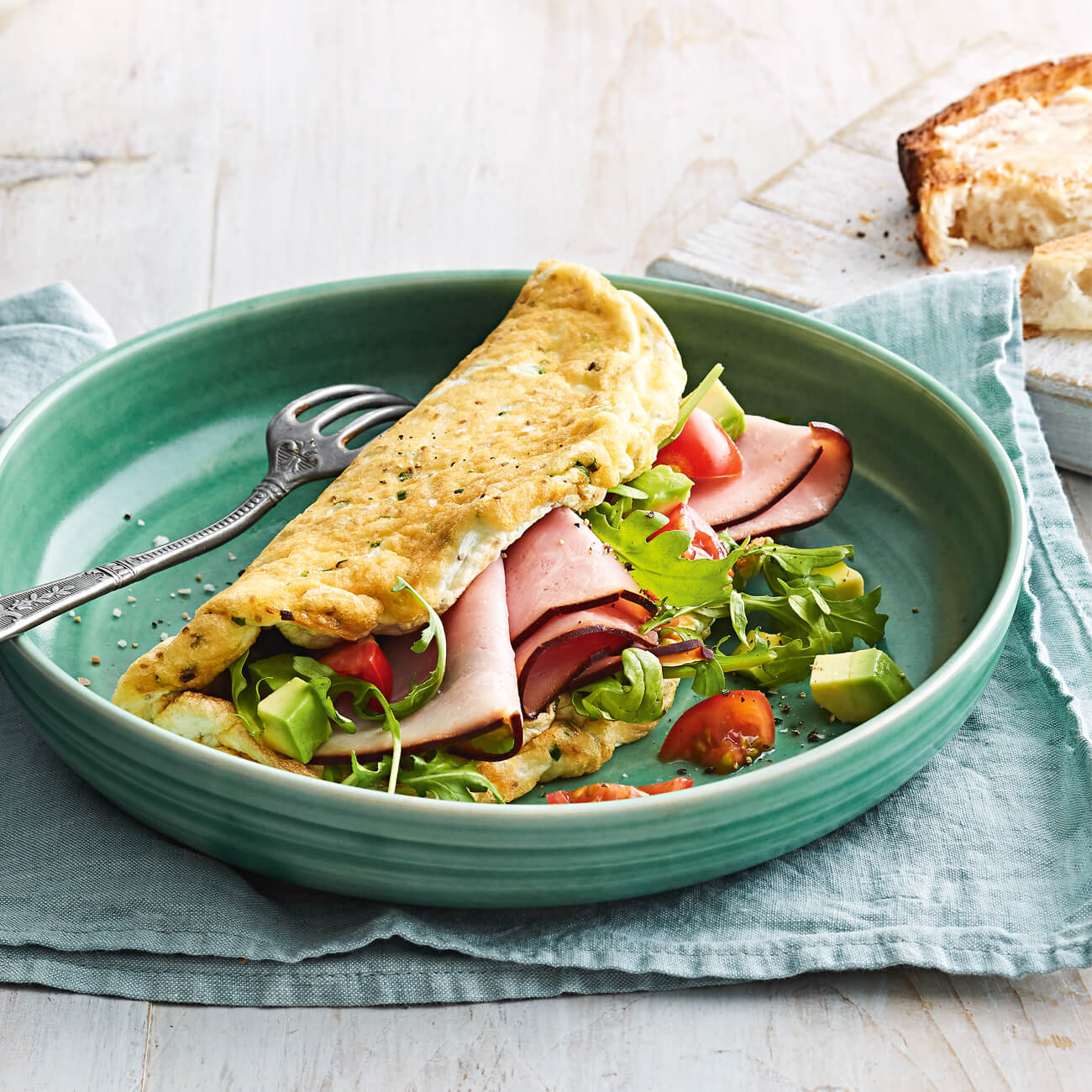 Ham And Egg White Omelette