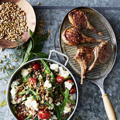 Lamb With Mixed Grain Salad