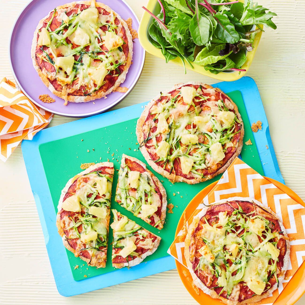 mini pineapple cauliflower pizza