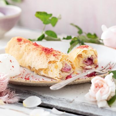 Raspberry & Ricotta Strudels