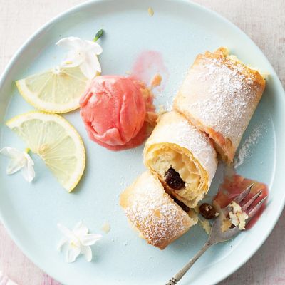 Ricotta, Sultana & Lemon Strudels