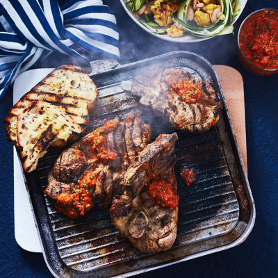 Spiced Lamb Chops With Romesco