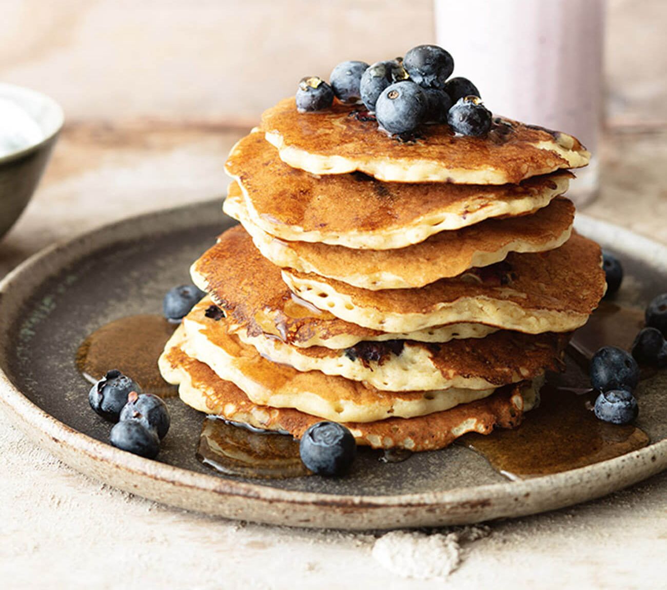 Blueberry Cornmeal Pancakes