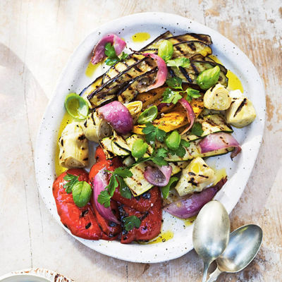 Chargrilled Vegetable Salad With Creamy Cashew Dressing