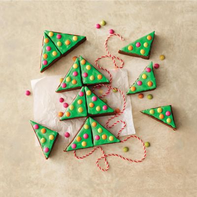 Colourful Xmas Tree Choc Slice