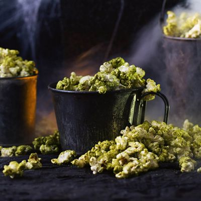Ghoulish Green Popcorn