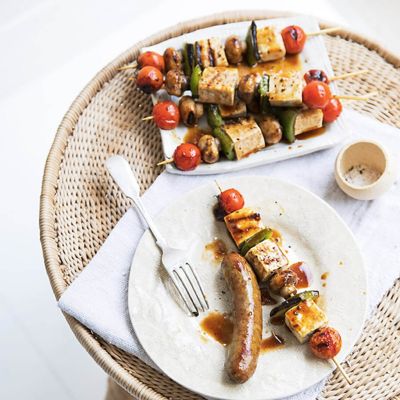 Korean Tofu & Veg Skewers