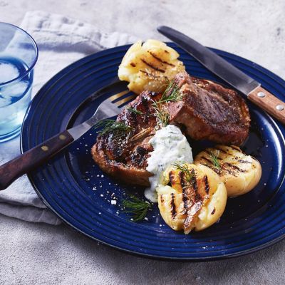Lamb With Smashed Potatoes & Tzatziki